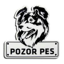 cedule pozor pes
